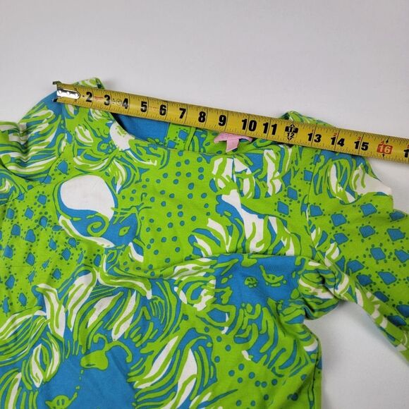 Lilly Pulitzer Dress Small Charlene Shift‎ Limeade Lion Print Green Knit Small - Picture 4 of 10
